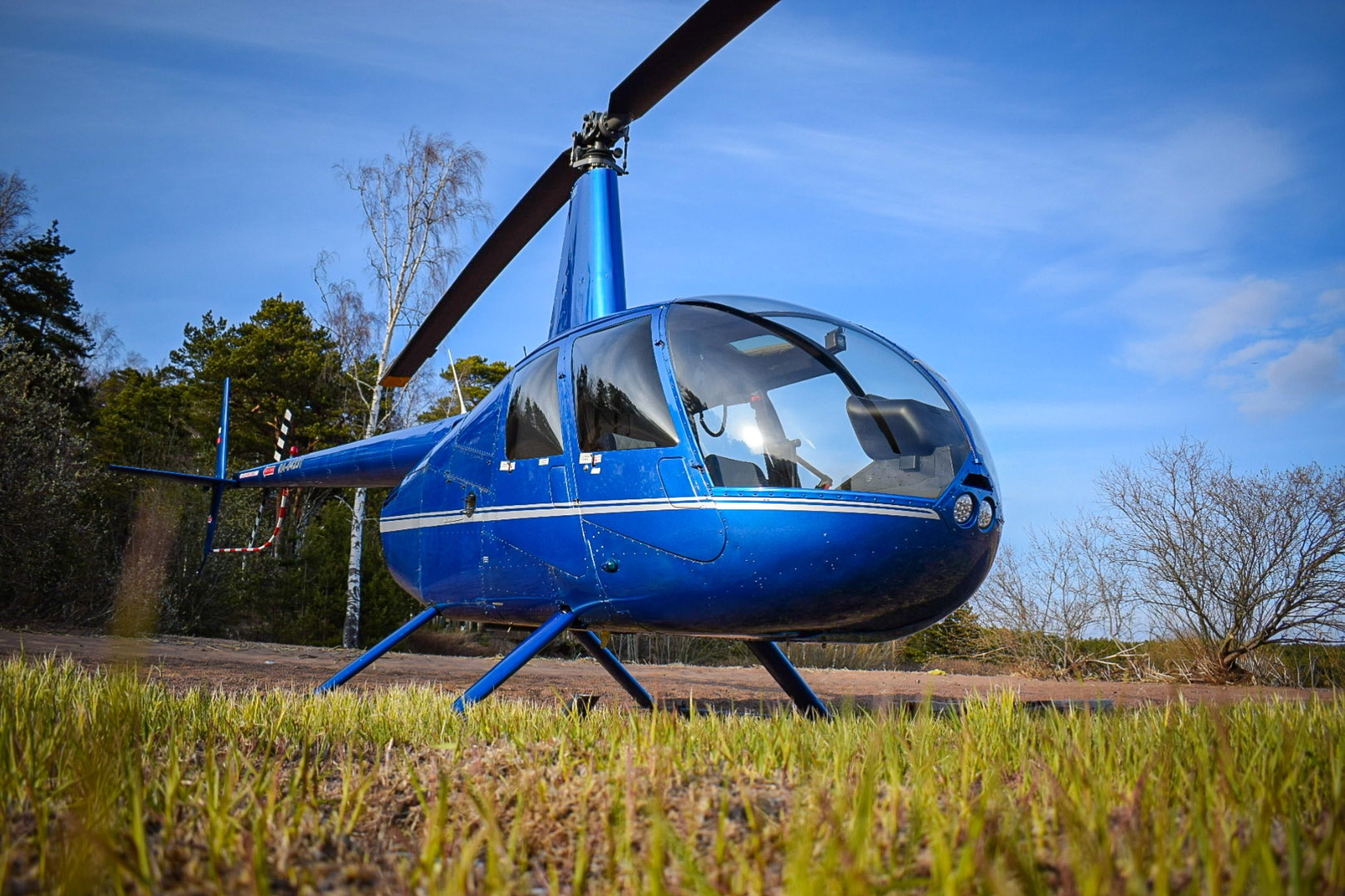 Helicopter cabin view
